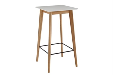 Ståbord, Linus 60x60cm, vit med träben